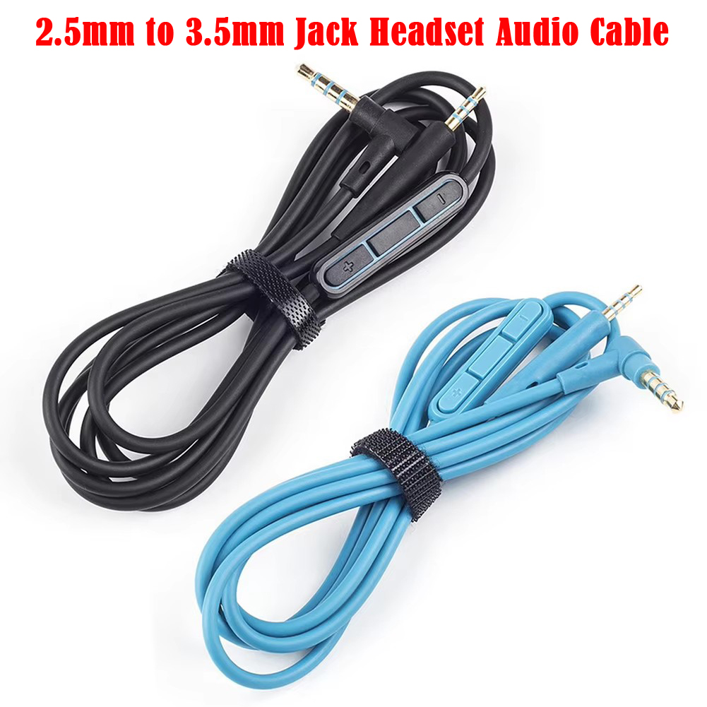 Wired Earphone Mic - 2.5mm to 3.5mm Audio Cable For