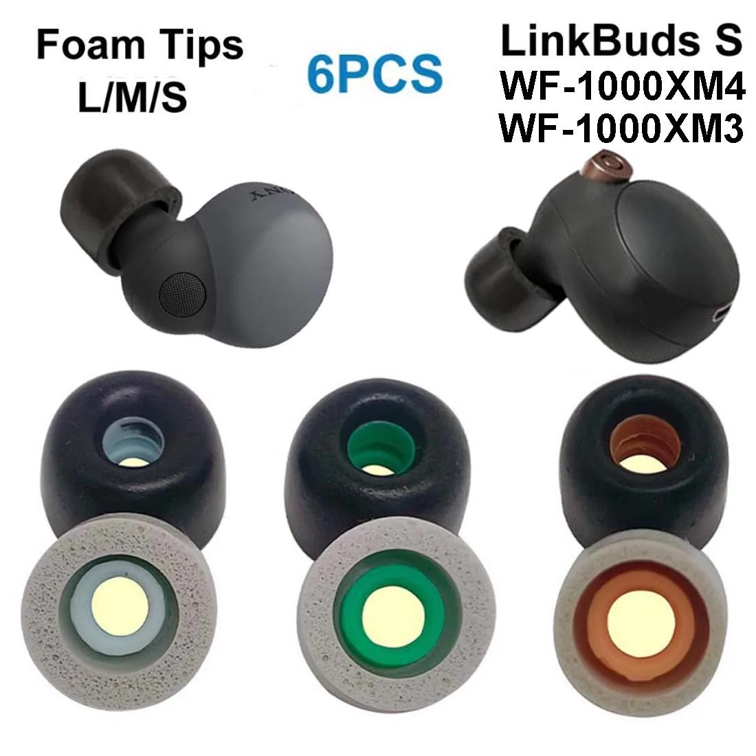 Memory Foam Ear Tips For Sony  - огляд і ціна Earphone Foam Tip