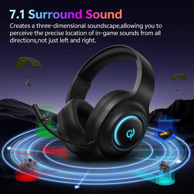 QCY Heroad V200 Gaming Headset - огляд і ціна Gaming Headset Rgb