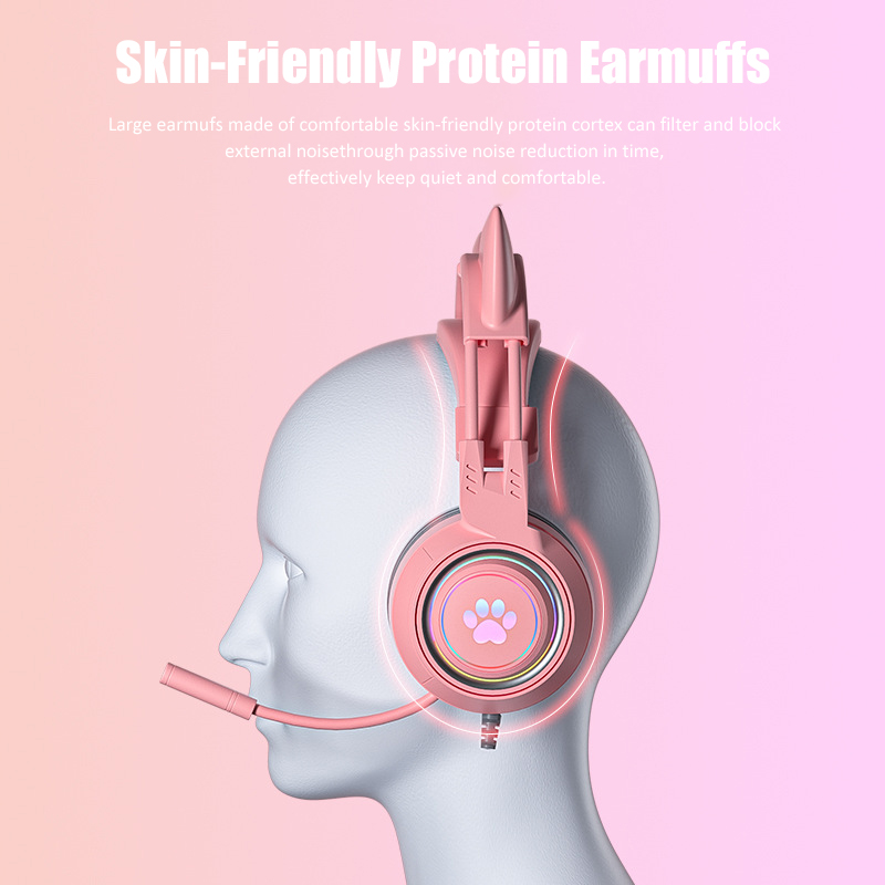 Cute Cat Ear Gaming Headphones - огляд і ціна Gaming Headset Rgb