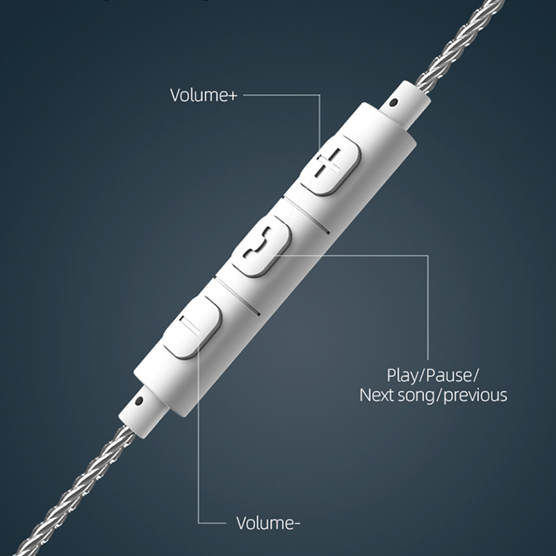 New 7.1 HIFI Silver-Plated Upg - огляд і ціна Wired Earphone Mic